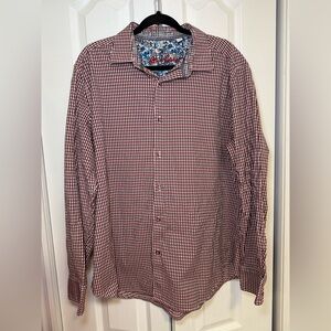 Robert Graham - Business Holiday Long Sleeve Plaid Button Up Red Checkered Shirt